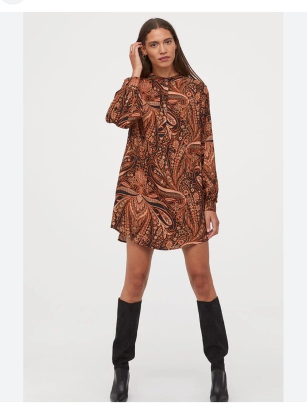 Richard Allen X H&M Paisley Print Big Sleeve Dress